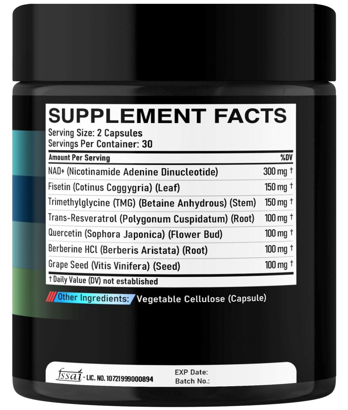 DEDICAD NAD.+ Supplement - Combined to Resveratrol, Quercetin, Berberine, Fisetin, TMG and Grape Seed - 60 Capsules DEDICAD buy supplements Au