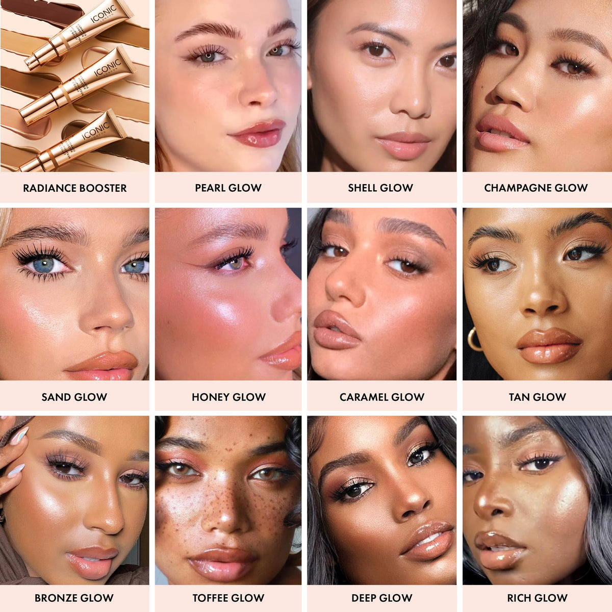 ICONIC LONDON Radiance Booster | Liquid Radiance Lightweight Skin Tint for a Glowy Makeup Look, Cruelty Free, Vegan Makeup (Champagne Glow) 30 mL/ 1.01 Fl Oz ICONIC LONDON buy supplements Au