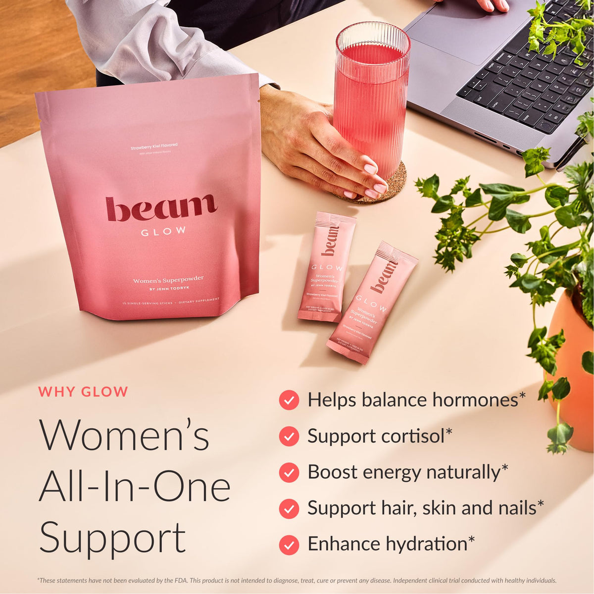 Beam Glow Hormone Balance Supplement for Women – Cortisol Supplement for Women, PMS Relief Supplement, Perimenopause & PCOS Support, Womens Vitamins, - PrimeBioHealth - canada supplements
