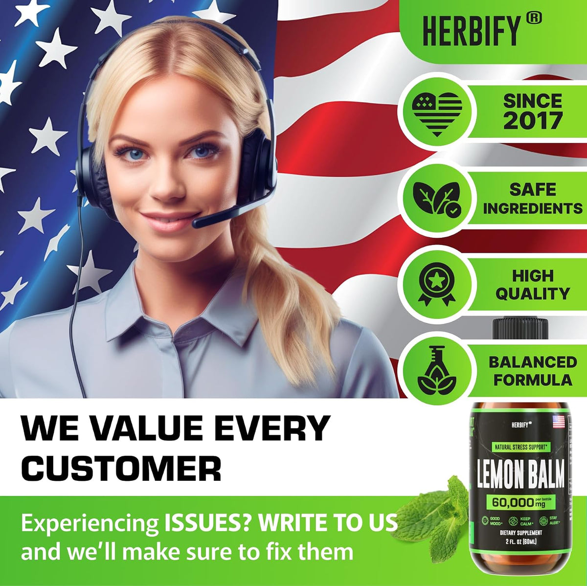 HERBIFY Bundle - Mullein Leaf Extract & Lemon Balm - Respiratory Support & Brain Support - PrimeBioHealth - canada supplements