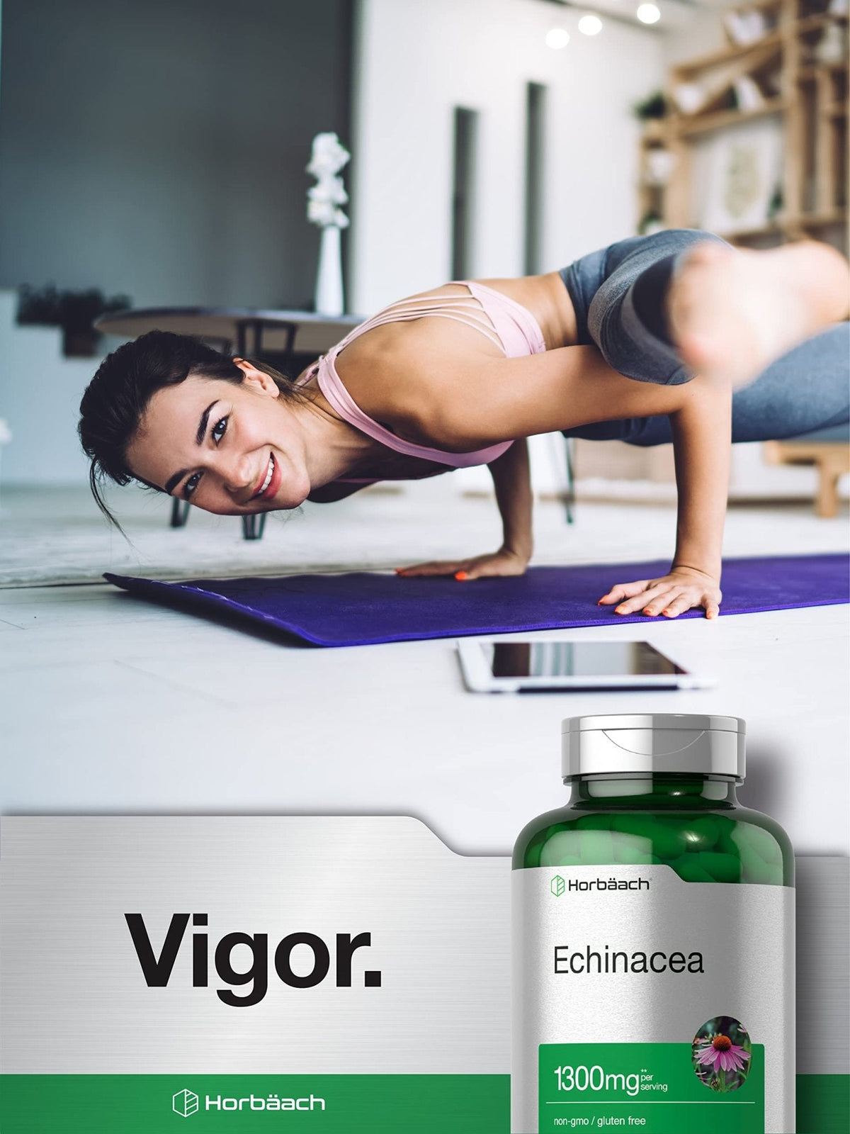 Horbäach Echinacea Extract Capsules | 300 Count | Vegan, Non-GMO, Gluten Free Supplement - PrimeBioHealth - canada supplements