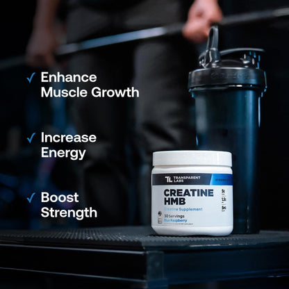 Transparent Labs Grass-Fed Whey Protein Isolate (30 Servings, Strawberry Milkshake) & Creatine HMB (30 Servings, Unflavored)