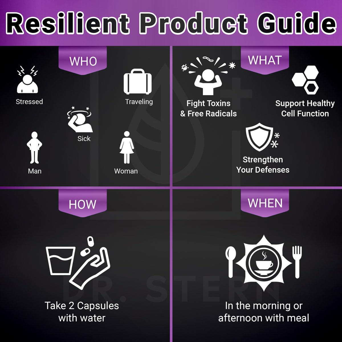 OMISSANDI-WELLNESS Resilient - Natural Immune System Support - Dr. Ian Stern Formulated - to boost your defenses - W/Organic Mushroom Blend, Echinacea, Astragalus & More - Vegan - Made in USA- 60 Caps Dr. Stern buy supplements Au