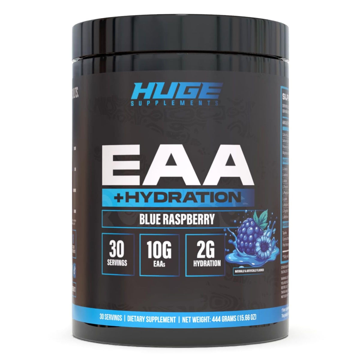 Huge EAA + Hydration, Essential Amino Acids Powder, EAAs & BCAAs, Intra & Post Workout Recovery Powder, Muscle Growth, Recovery & Performance, 10g EAAs & Electrolytes, Kiwi Blueberry, 30 Servings