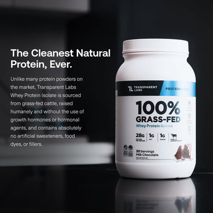 Transparent Labs Grass-Fed Whey Protein Isolate (30 Servings, Chocolate Peanut Butter) & Grass-Fed Whey Protein Isolate (30 Servings, French Vanilla)