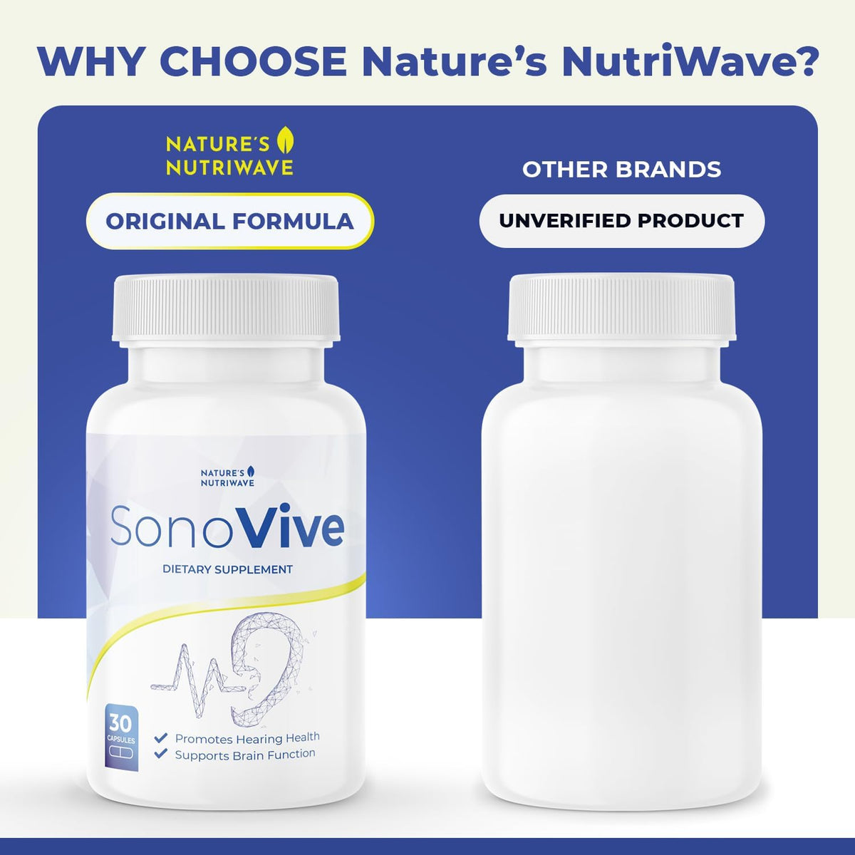 SonoVive – Original Formula Capsules – 30 Ct, 1 Month Supply | Original-formula capsules, plant-based | Easy-to-swallow daily capsule