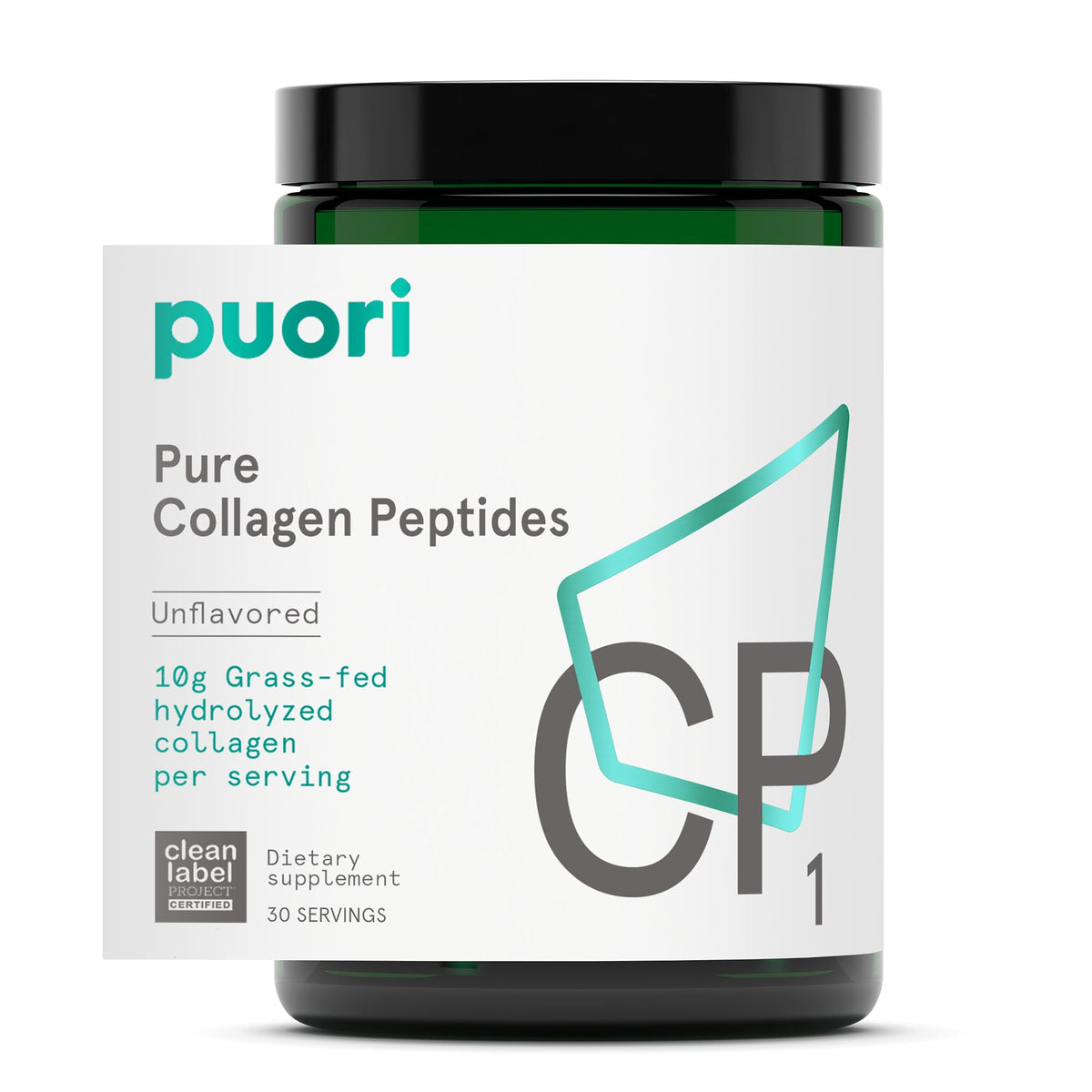 Puori Pure Collagen Peptides Powder, Unflavored - 10g of Grass-Fed Hydrolyzed Bovine Collagen Supports Skin Health, Hair & Nail Strength, Joint Pain & Mobility Support - 30 Servings Puori buy supplements Au