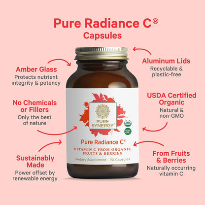 PURE SYNERGY Mood and Adrenal Support Bundle | Mood Support Supplement with Organic Saffron Extract | USDA Organic Vitamin C | Vitamin B Complex Made with Whole Foods | Non-GMO and Vegan