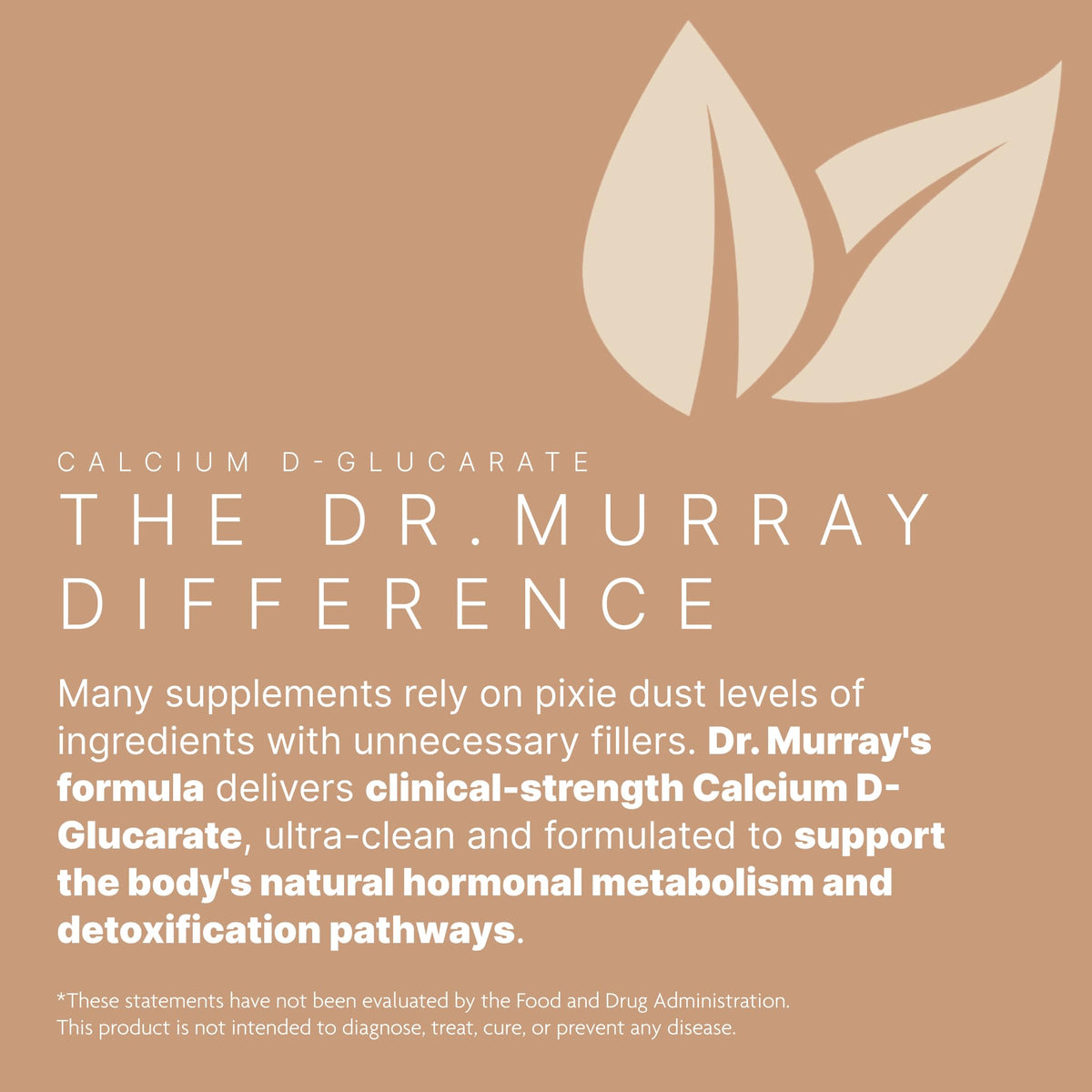 Dr. Murray's Ultra Clean Calcium D-Glucarate 500 mg - Supports Estrogen Metabolism | Liver Detox | Hormonal Balance | Vegan Capsules | 30 Count
