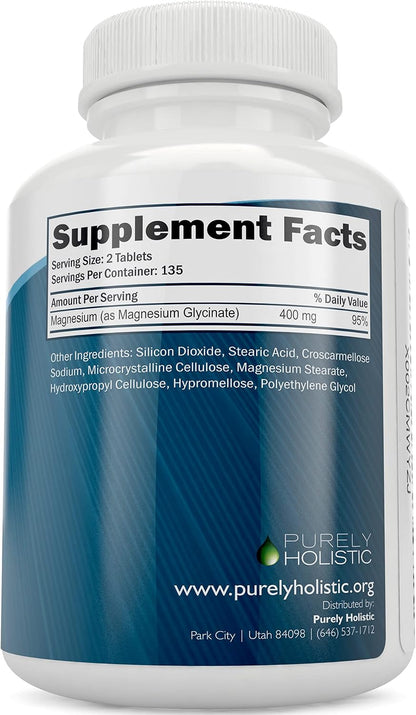Magnesium Glycinate 400mg + Calcium Citrate 1000mg with Parsley, Dandelion & Watercress - Vegan Bundle - 270 Tablets & 365 Capsules