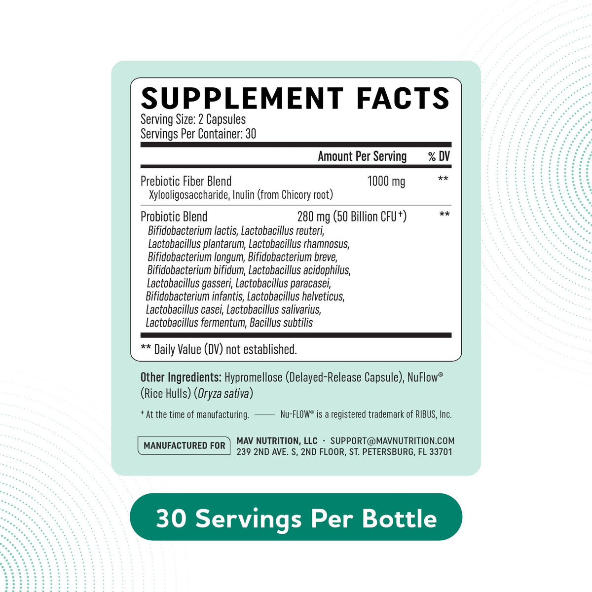Prebiotics and Probiotics | 50 Billion CFU, 16 Probiotic Strains & Inulin Prebiotic Fiber | Delayed Release Capsules | Gut Health Support | Prebiotics and Probiotics for Women & Men | Non-GMO | 60 Ct