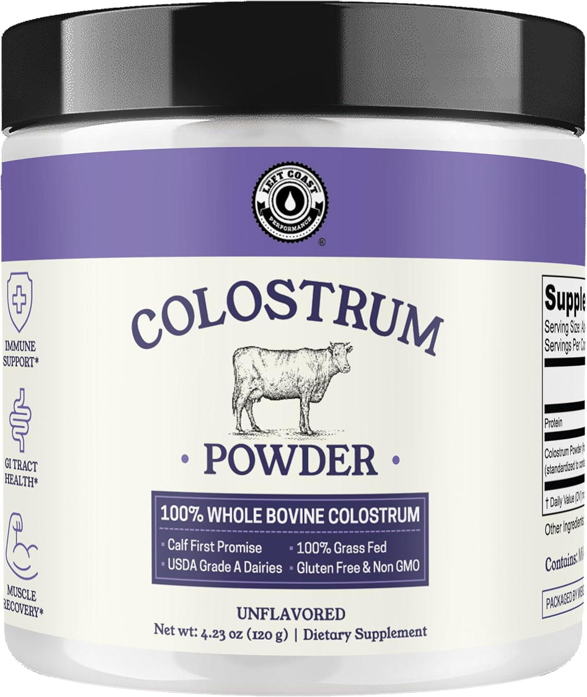 Left Coast Performance 25% IgG Colostrum Powder & Beef Organ Supplement - Bovine Wellness Bundle for Men and Women's Gut Health Energy Hormone Balance and Immune Support