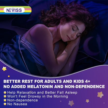 Magnesium Glycinate Gummies for Adults & Kids 4+, Sugar Free Magnesium Bisglycinate Supplement 400/200mg with B6D3, 5HTP, L-Theanine for Sleep & Relaxation