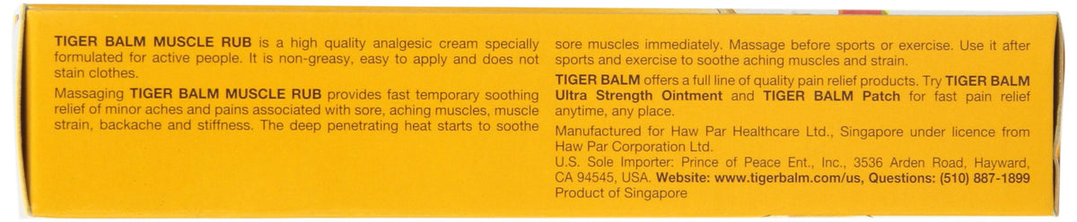 Tiger Muscle Rub Topical Analgesic Cream 2 Ounces (57 g) (Pack of 4) Tiger BalmBuy Supplements Australia