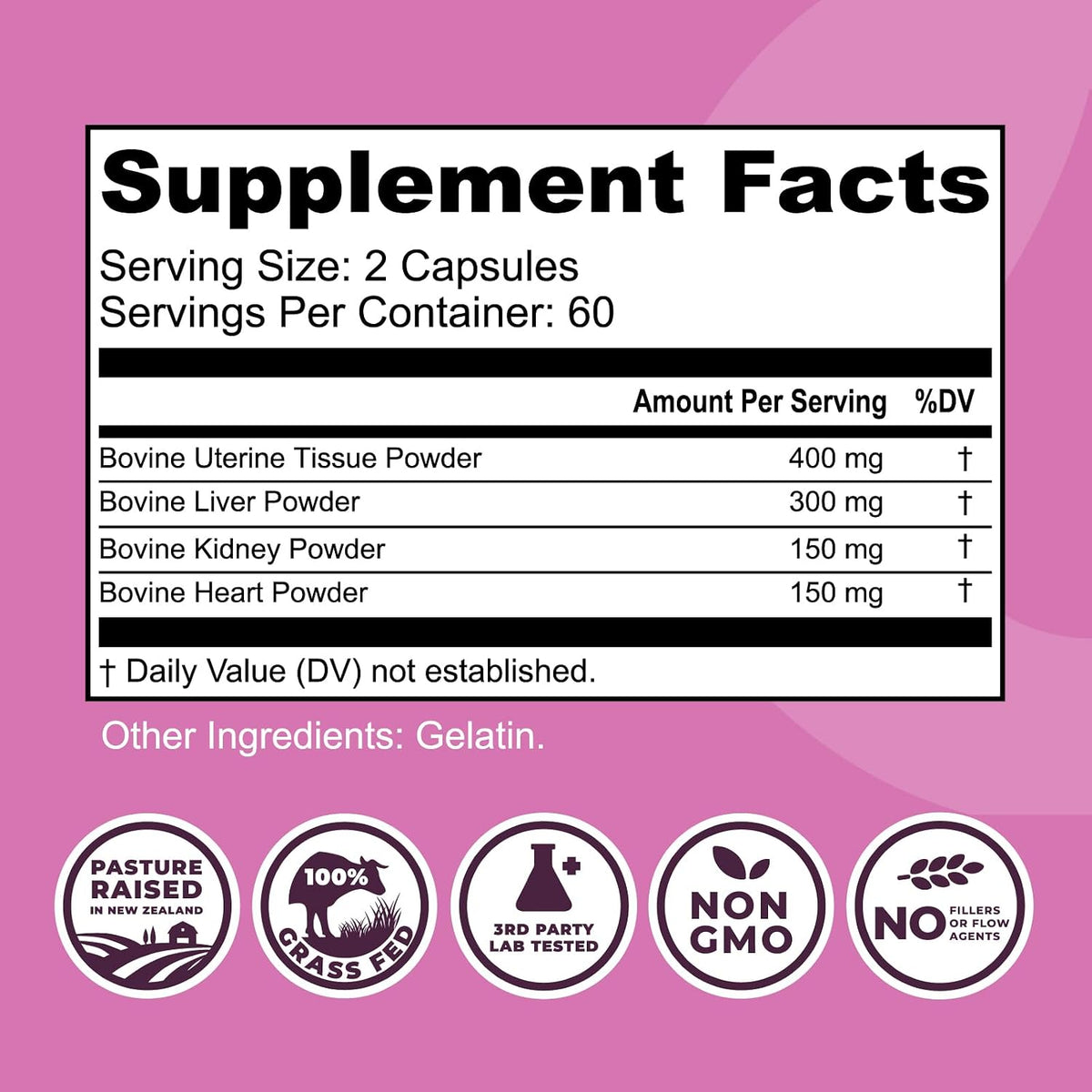 Left Coast Performance Beef Organ Supplements from New Zealand - Supports Women's Overall Energy & Health - Non-GMO, No Fillers, Hormone & Antibiotic Free