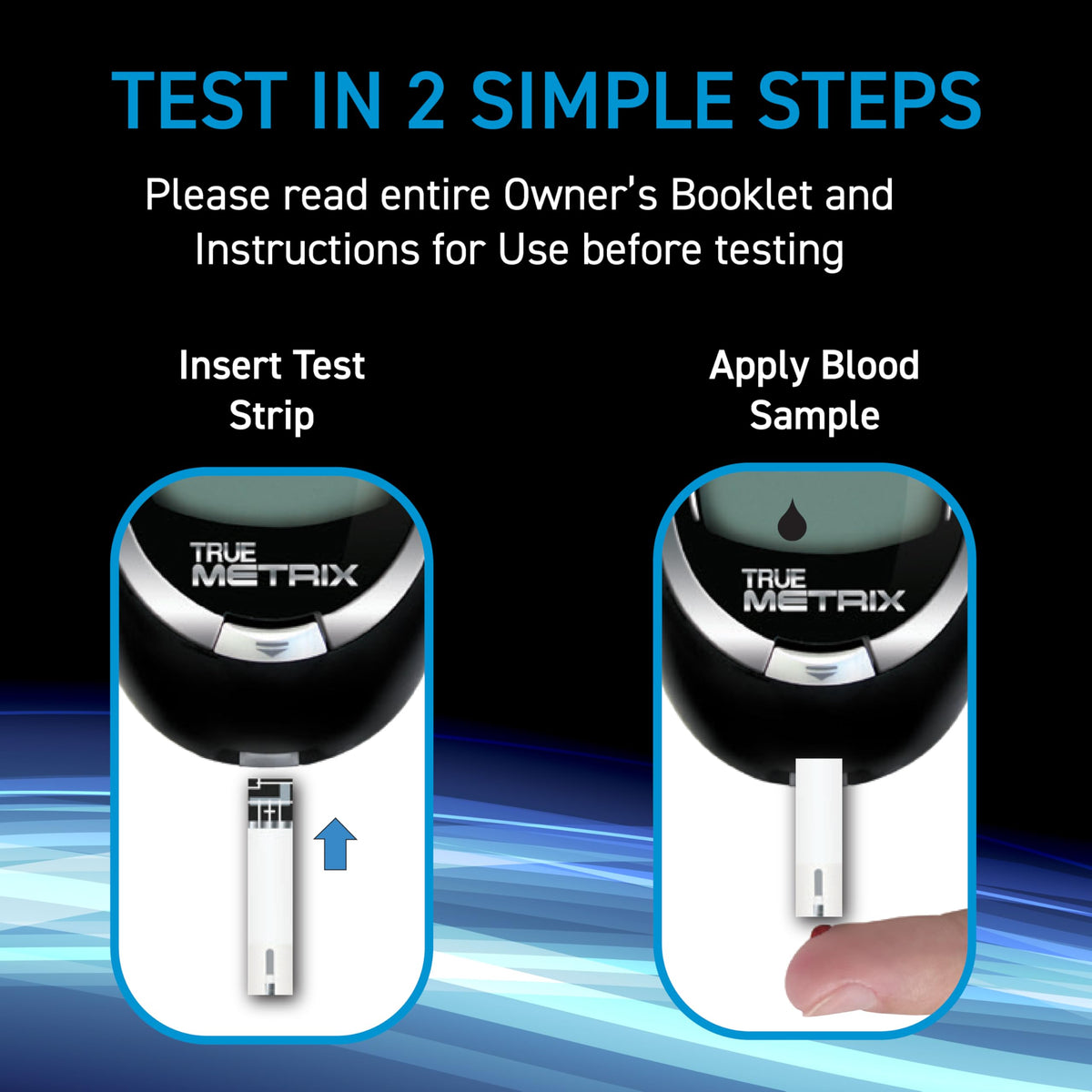 TRUE METRIX Glucose Test Strips 100 Count, TRUEplus 30G Lancets 100 Count | Blood Glucose Test Strips and Lancets, Compatible with TRUE METRIX Family of Self Monitoring Blood Glucose Meters