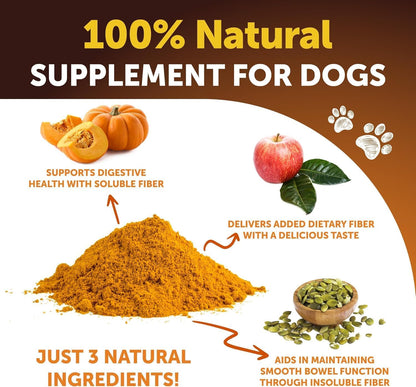 Omega 3 Fish Oil for Dogs + Pumpkin Powder Bundle - Skin & Coat Defense, Allergy Relief, High EPA & DHA - Digestive Support, Fiber for Gut Balance, Firm Stool, Constipation & Diarrhea Relief