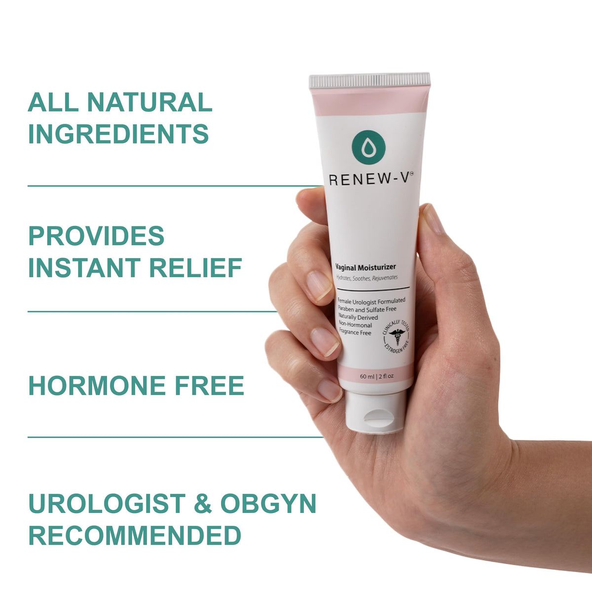 Renew-V Natural Vaginal Moisturizer For Dryness & Itching - Vulva Balm for Irritation Relief, Anti Itch & Women Menopause Support - Hormone Free, Unscented, Paraben-Free - Made in USA, 2 oz Renew-V buy supplements Au