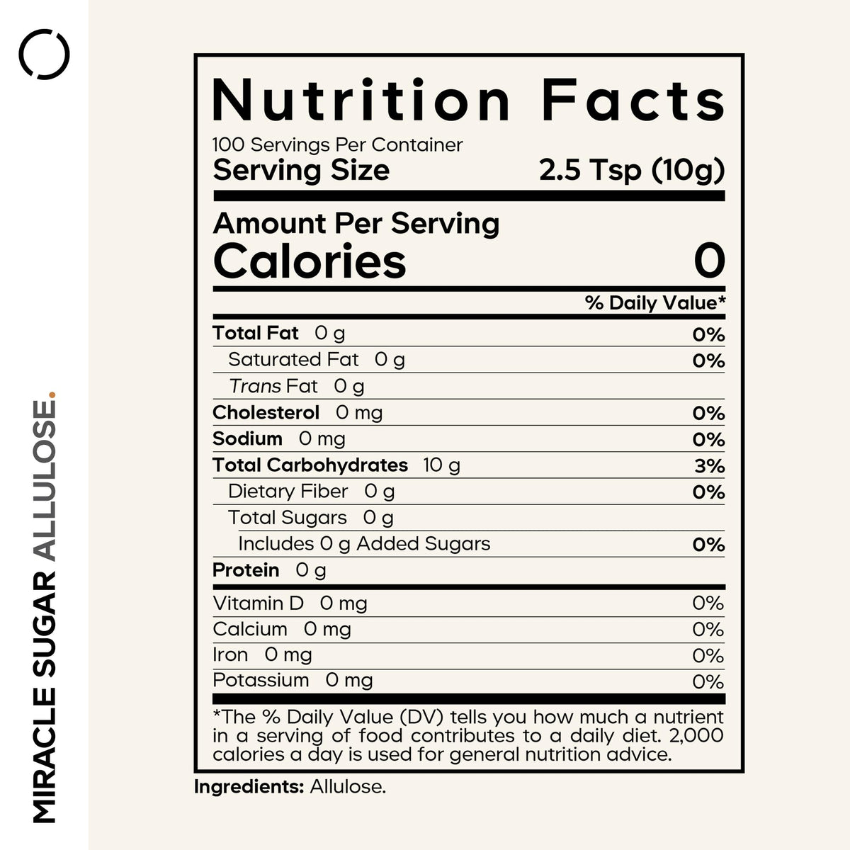 Codeage Miracle Sugar Allulose Powder - All-purpose Zero Calorie Allulose Sweetener, +3 Month Supply - 0 Net-Carbs - Rare Sugar Alternative to Stevia, Aspartame & Liquid - Non-GMO - 35.27 Oz CodeageBuy Supplements Australia