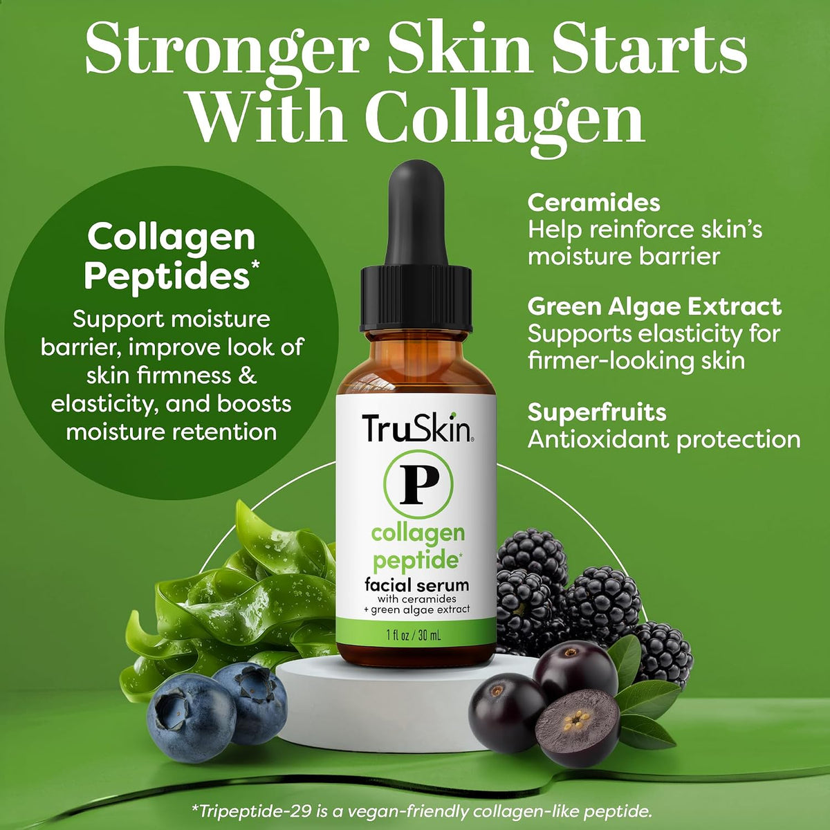 TruSkin Peptide Duo - Collagen Peptide Serum 1 oz with Eye Gel .5 oz