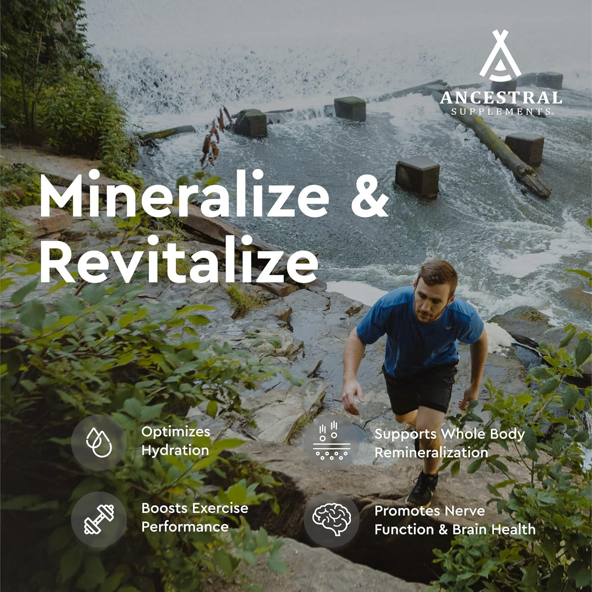 Ancestral Supplements Minerals & Electrolytes Capsules, 180 Ct | A trace mineral supplement with magnesium, potassium & sodium supports hydration, immune health and performance.