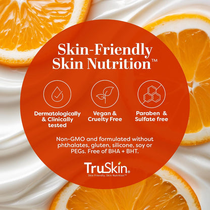 TruSkin Vitamin C Face Cream - Brightening Daily Moisturizer, 2 fl oz | Vitamins C & E, B5, Jojoba Oil & Green Tea to hydrate, nourish and support smooth, radiant-looking skin