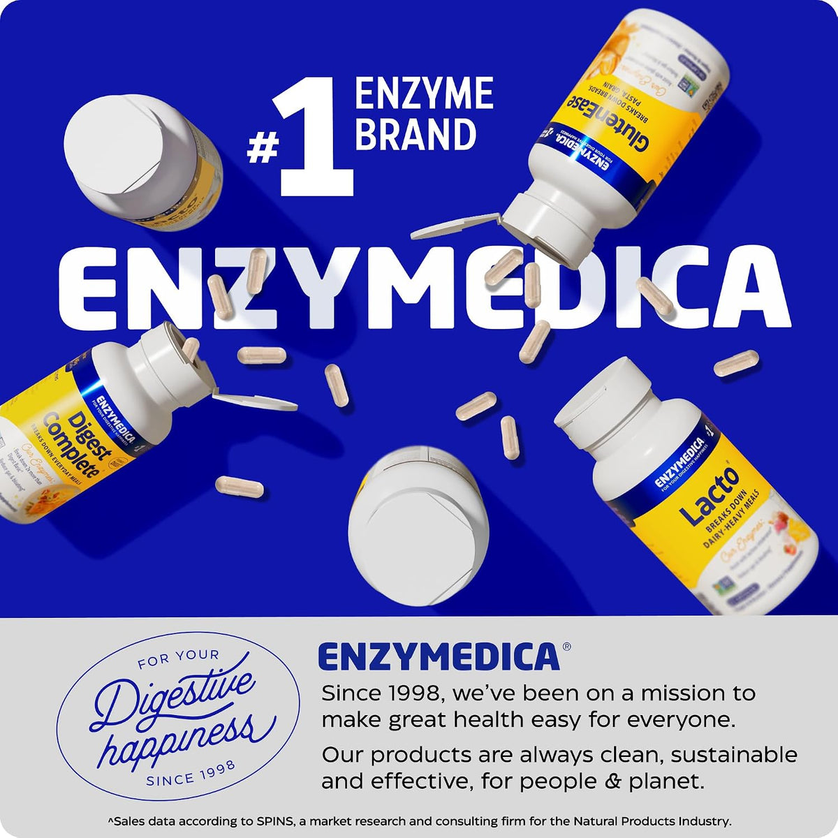 Enzymedica DairyAssist, Support for Milk & Dairy Digestion, 30 Caps
