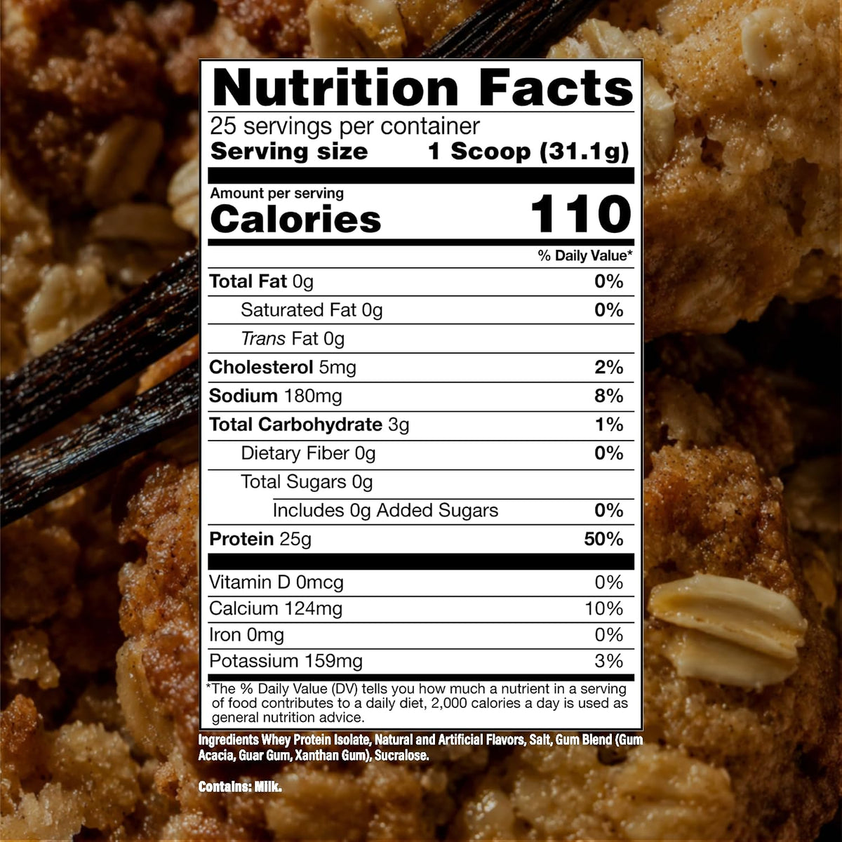 RAW Whey Isolate Protein Powder, Vanilla Oatmeal Cookie (CBUM Itholate Protein) - 100% Grass-Fed Sports Nutrition for Muscle Growth & Recovery - Low-Fat, Low Carb, Naturally Flavored - 25 Servings