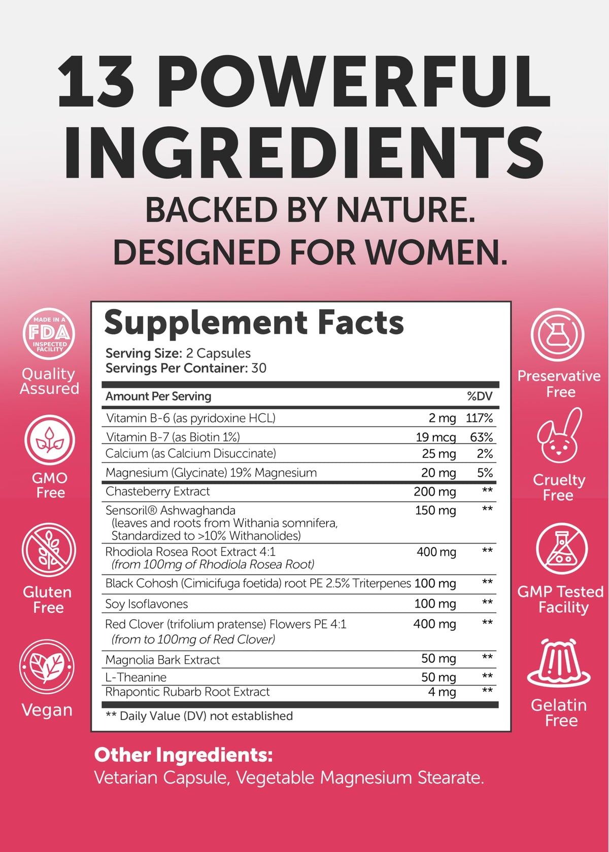 Lunakai USA Made Natural Menopause Supplements for Women, 60ct | Non-GMO, 13-in-1 Menopause Relief for Hot Flashes, Night Sweats, Sleep & Mood Support