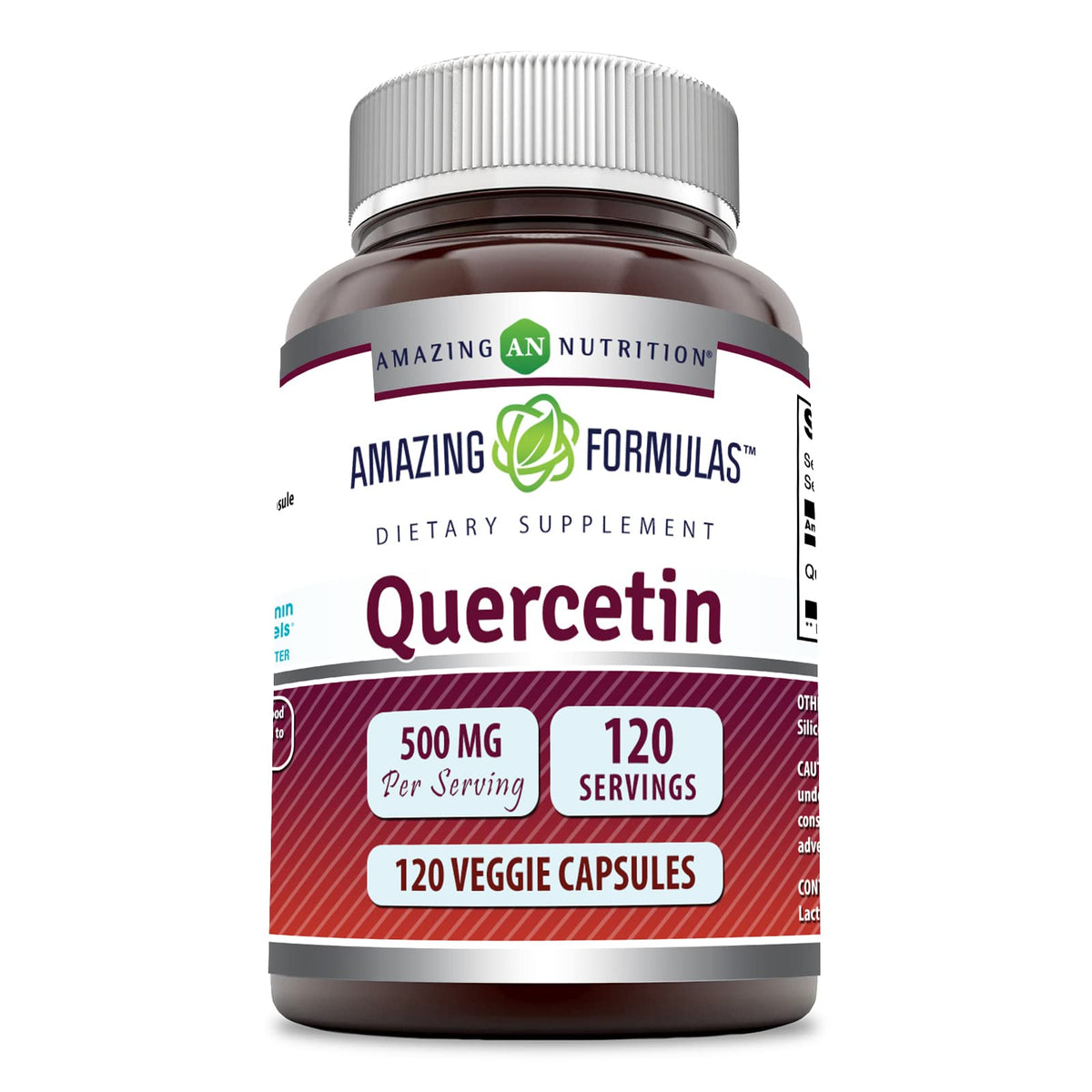 Amazing Formulas Quercetin 500mg 120 Veggie Capsules Supplement - Non-GMO - Gluten Free - Supports Overall Health & Well Being - PrimeBioHealth - canada supplements