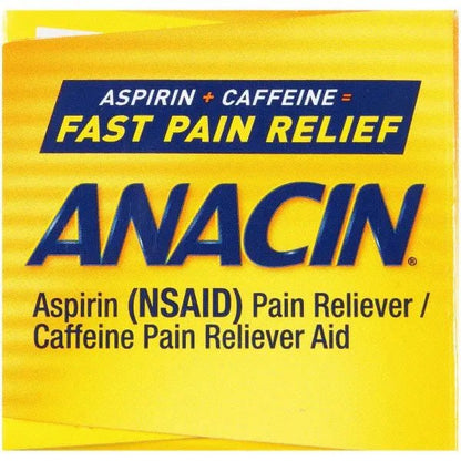 Anacin Fast Pain Relief Pain Reducer Aspirin Tablets, 200 Tabs (Value Pack of 2) - PrimeBioHealth - canada supplements