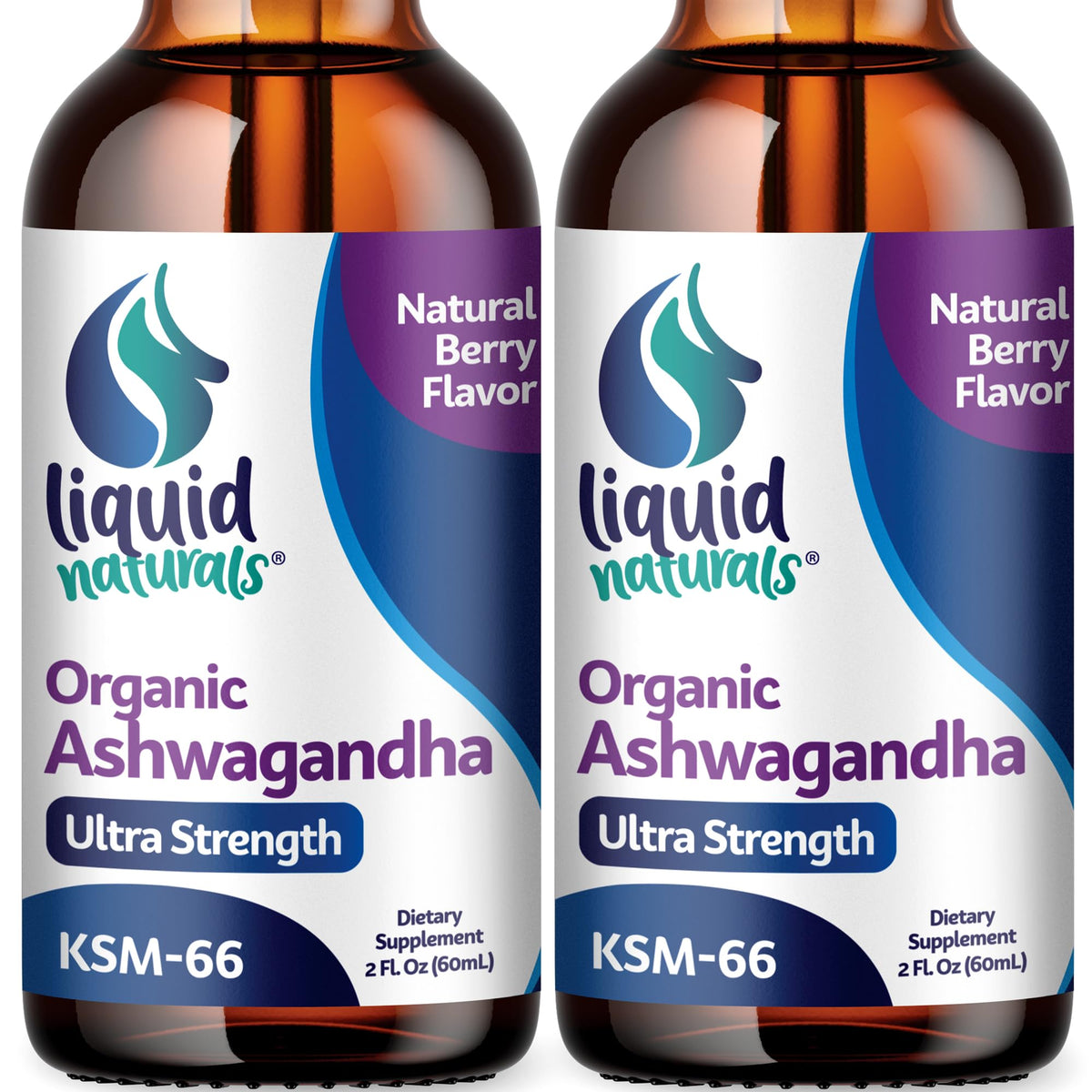 Ashwagandha KSM 66 Drops, 2000mg Natural Berry Flavor - Ashwagandha Supplements for Women, Ksm-66 Ashwaganda Extract for Immune Support, Performance, Heart Health - 60 Servings - PrimeBioHealth - canada supplements