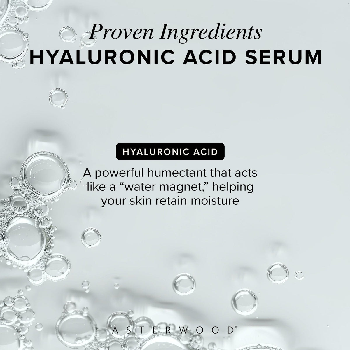 Asterwood Hyaluronic Acid Serum for Face - Plumping, Anti-Aging, Hydrating - Fragrance-Free - 1 Fl Oz - PrimeBioHealth - canada supplements