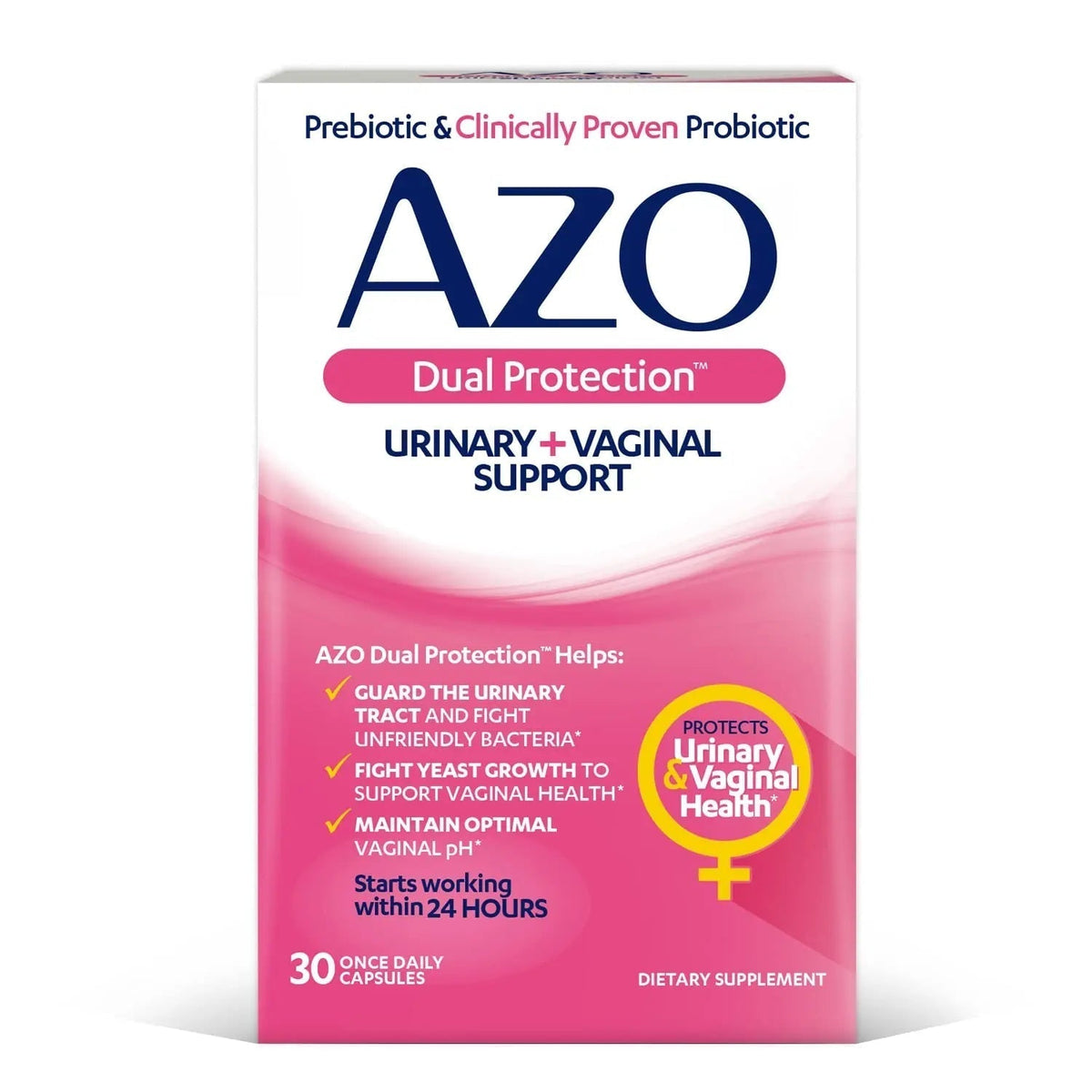AZO Bladder Control with Go-Less® & Weight Management Dietary Supplement & Dual Protection | Urinary + Vaginal Support* - PrimeBioHealth - canada supplements