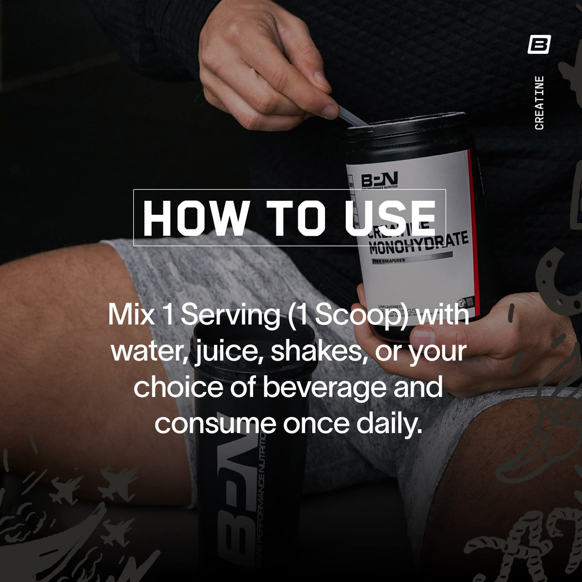 BARE PERFORMANCE NUTRITION, BPN Pure Creatine Monohydrate Powder by Creapure, 5g of Creatine per Serving, Supports Muscle Growth - PrimeBioHealth - canada supplements