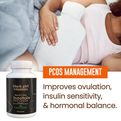 Black Girl Vitamins Inositol Supplement, 2000mg Myo + 50mg D-Chiro, Vegan Capsules to Support Hormone Balance - PrimeBioHealth - canada supplements