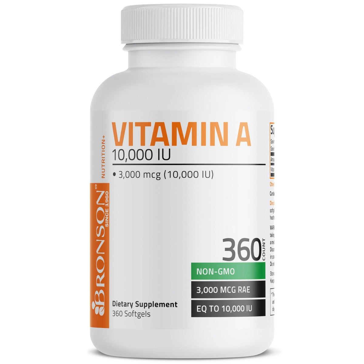 Bronson Vitamin A 10,000 IU Premium Non-GMO Formula Supports Healthy Vision & Immune System and Healthy Growth & Reproduction, 360 Softgels - PrimeBioHealth - canada supplements