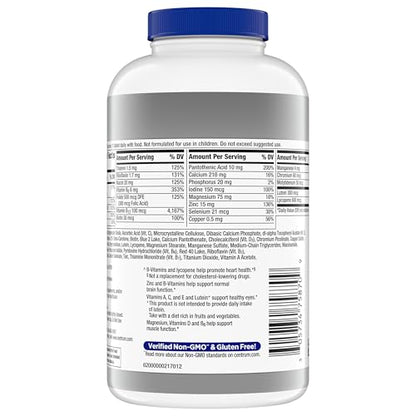 Centrum Silver Men's 50+ Multivitamin with Vitamin D3, B-Vitamins, Zinc for Memory and Cognition - 200 Tablets - PrimeBioHealth - canada supplements