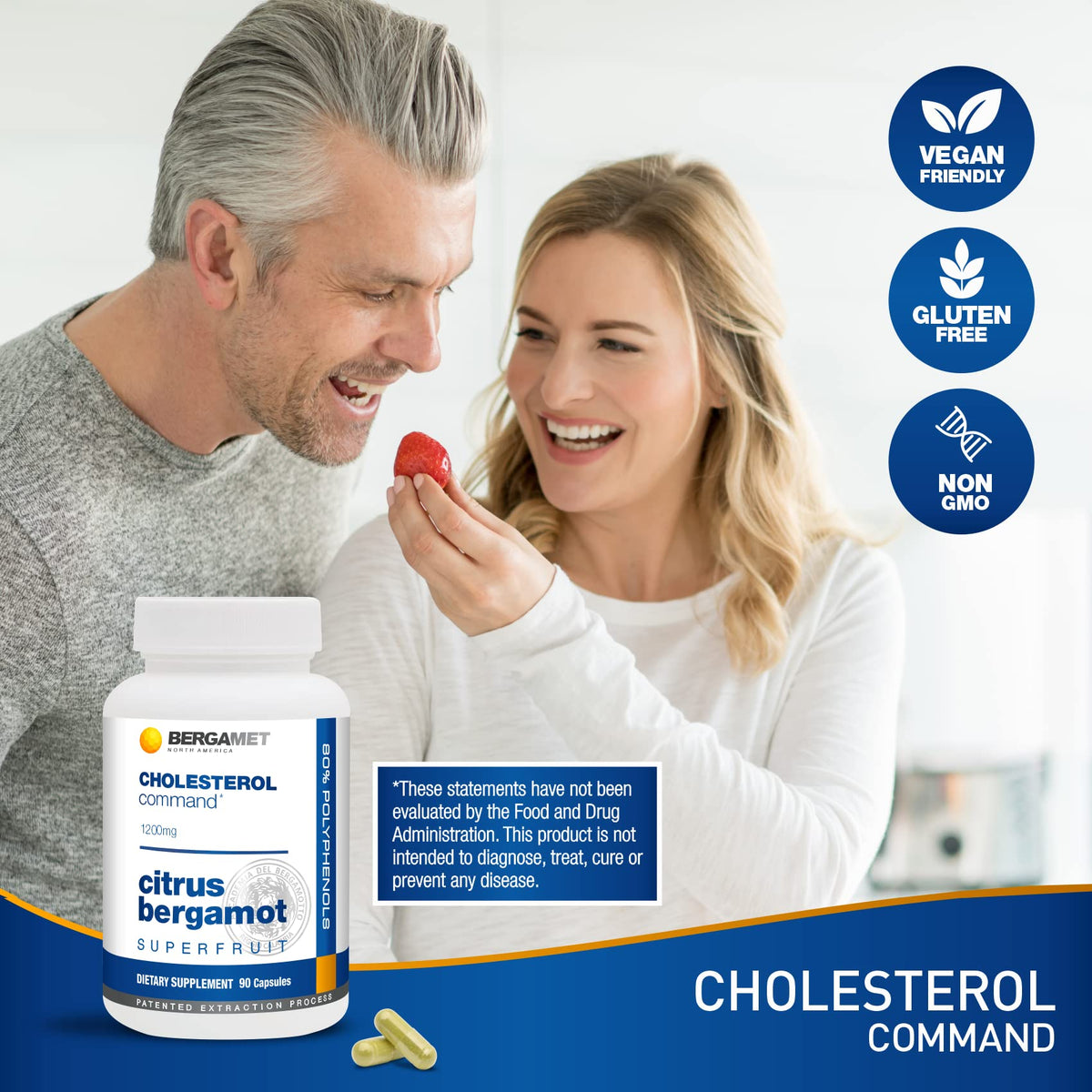 Cholesterol Command, Citrus Bergamot SuperFruit Supplement, 47% Bergamot Polyphenol Fraction (BPF) Patented Formula, - PrimeBioHealth - canada supplements