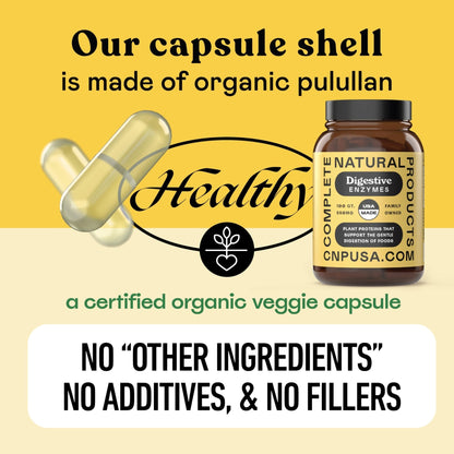 Complete Natural Products Digestive Enzyme Capsules, 550mg, 100ct | Plant-Based Formula - PrimeBioHealth - canada supplements