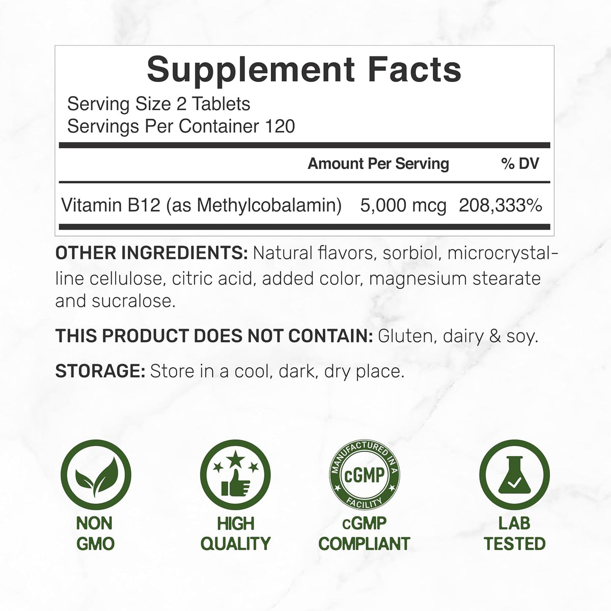 DEAL SUPPLEMENT Methyl B-12 Vitamins 5000 mcg Per Serving, 240 Tablets | Active Form - Strawberry Flavored - Vitamin B12 Supplement for Women & Men - GMO Free & Gluten Free - PrimeBioHealth - canada supplements
