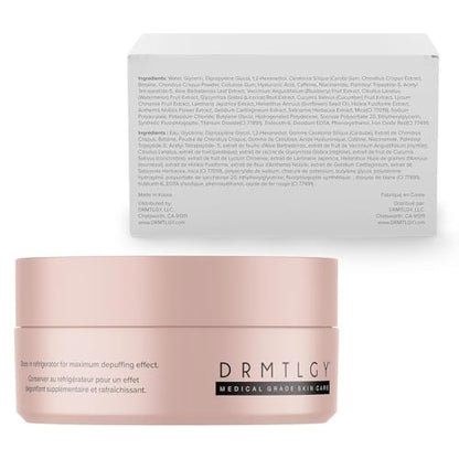 DRMTLGY Brightening Eye Masks – Biodegradable Hydrogel Under Eye Patches with Caffeine, Peptides, Hyaluronic Acid & Niacinamide - PrimeBioHealth - canada supplements