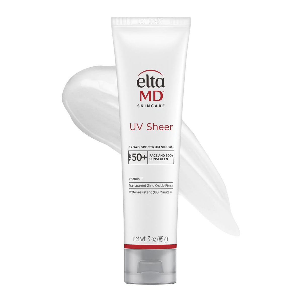 EltaMD UV Sheer Face and Body Sunscreen SPF 50+, Oil Free, No White Cast Sunscreen for Face and Body, Zinc Oxide Formula, 3.0 oz Tube - PrimeBioHealth - canada supplements