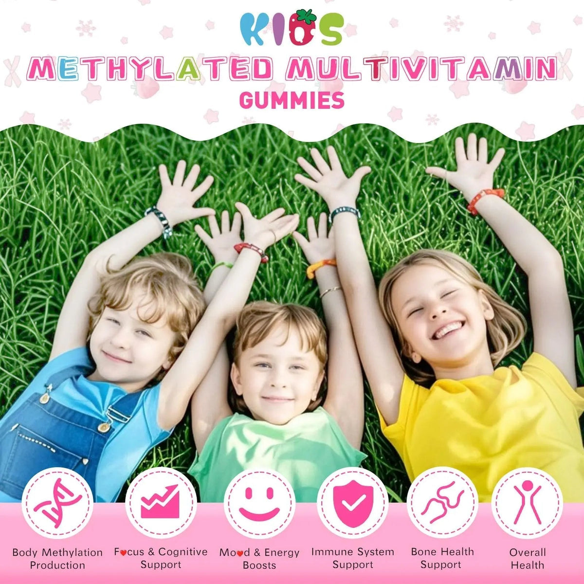 Elysx Kids Methylated Multivitamin Chewable Gummies, MTHFR Supplement with L Methylfolate, Magnesium, Biotin, Choline - PrimeBioHealth - canada supplements