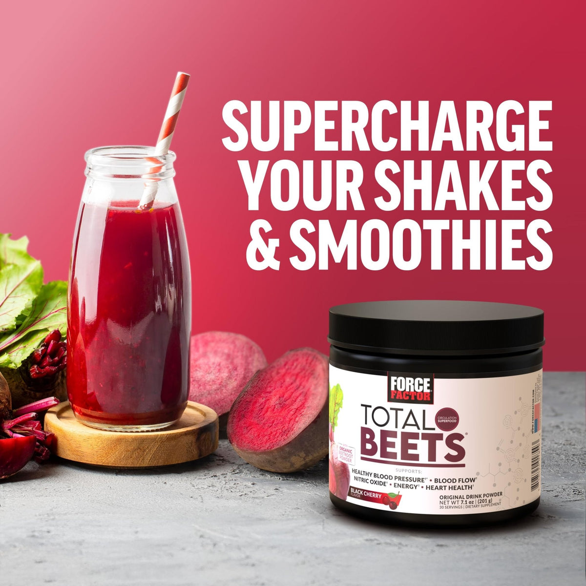 Force Factor Total Beets Superfood Beet Root Powder 2-Pack, Nitrates to Support Circulation, Blood Flow, Nitric Oxide, Energy, Endurance, Stamina - PrimeBioHealth - canada supplements