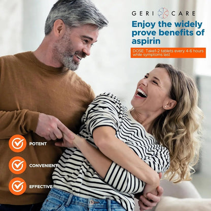 GeriCare Enteric Coated Aspirin Tablets 325mg (200 Count) NSAID Pain Reliever & Fever Reducer for Adults- Regular Strength Aspirin for Headache Arthritis Menstrual & Muscle Pain - PrimeBioHealth - canada supplements