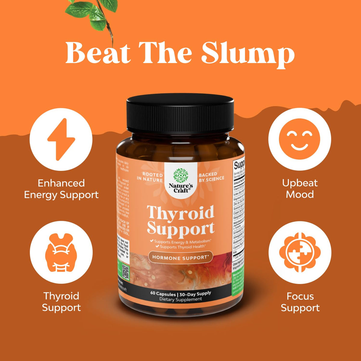 Herbal Thyroid Support Complex - Potent Kelp Iodine Supplement with L Tyrosine, Bladderwrack, Selenium & Pure Ashwagandha for Hormone Balance - PrimeBioHealth - canada supplements