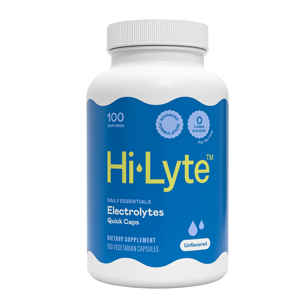 Hi-Lyte Unflavored Electrolyte Capsules - Hydration Support Supplement Tablets - Sodium, Potassium, Magnesium - 100 Servings - PrimeBioHealth - canada supplements