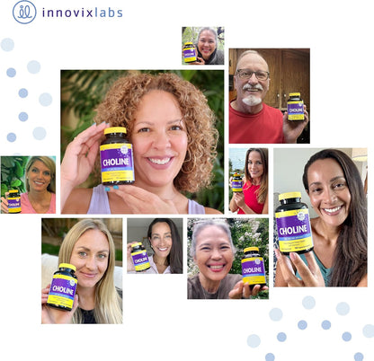 InnovixLabs Choline & Mood Probiotic Bundle Choline Bitartrate 550mg (100 Capsules) Mood Probiotic (60 Capsules). Supports Memory, Mood, Brain Health & Boost Cognitive.* - PrimeBioHealth - canada supplements