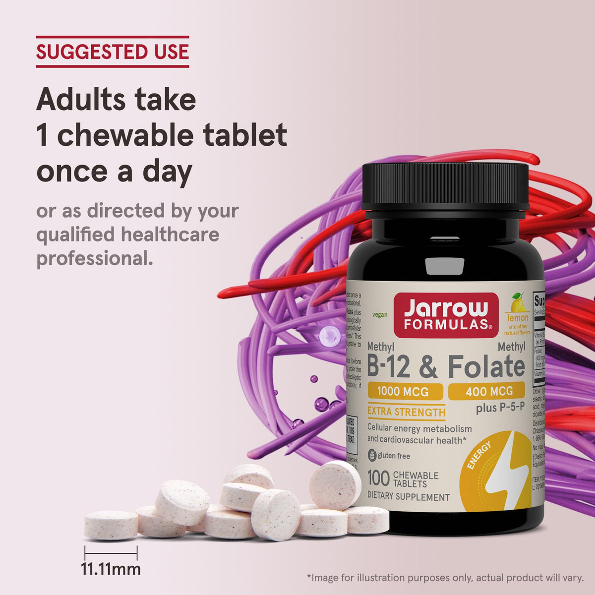Jarrow Formulas Methyl B-12 & Methyl Folate, Bioactive Vitamin B9 & Vitamin B12 Supplement, Supports Cellular Energy Production, Healthy Brain Function & Metabolism - PrimeBioHealth - canada supplements